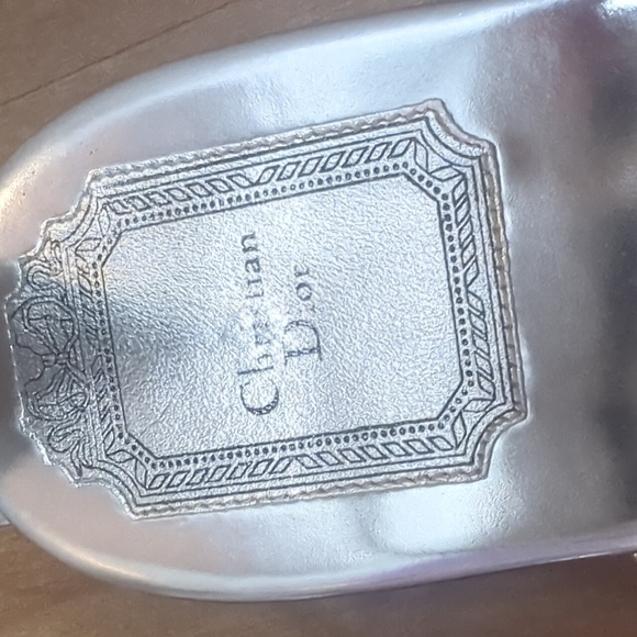 Vintage Christian Dior Silver Rhinestone Sandals Heels (Galliano Era) Y2K - Picture 2 of 6